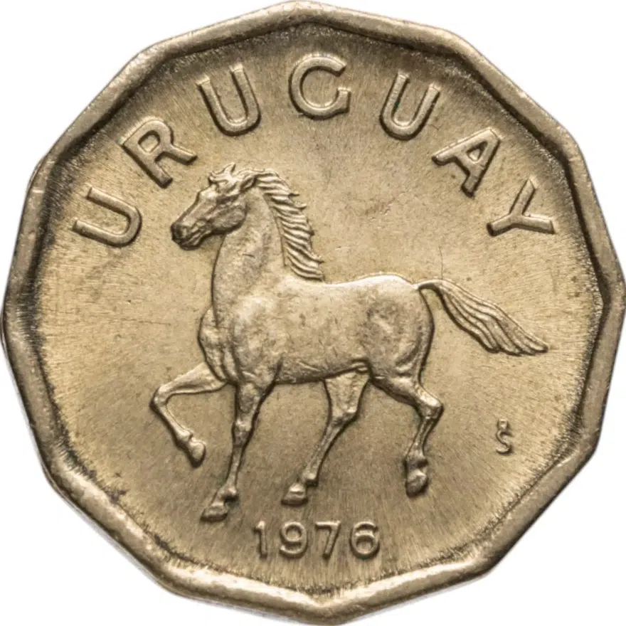 Уругвай 10 сентесимо (centesimos) 1976