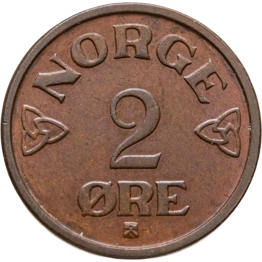 Норвегия 2 эре (ore) 1954