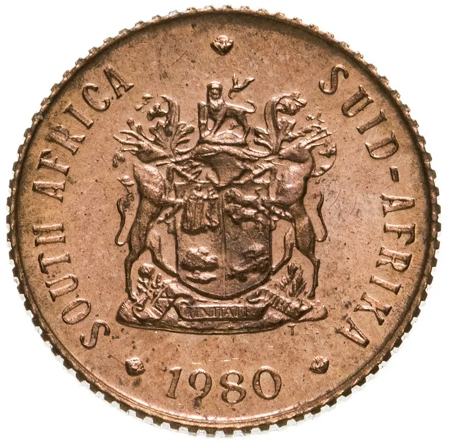 ЮАР 1/2 цента (cent) 1980, реверс