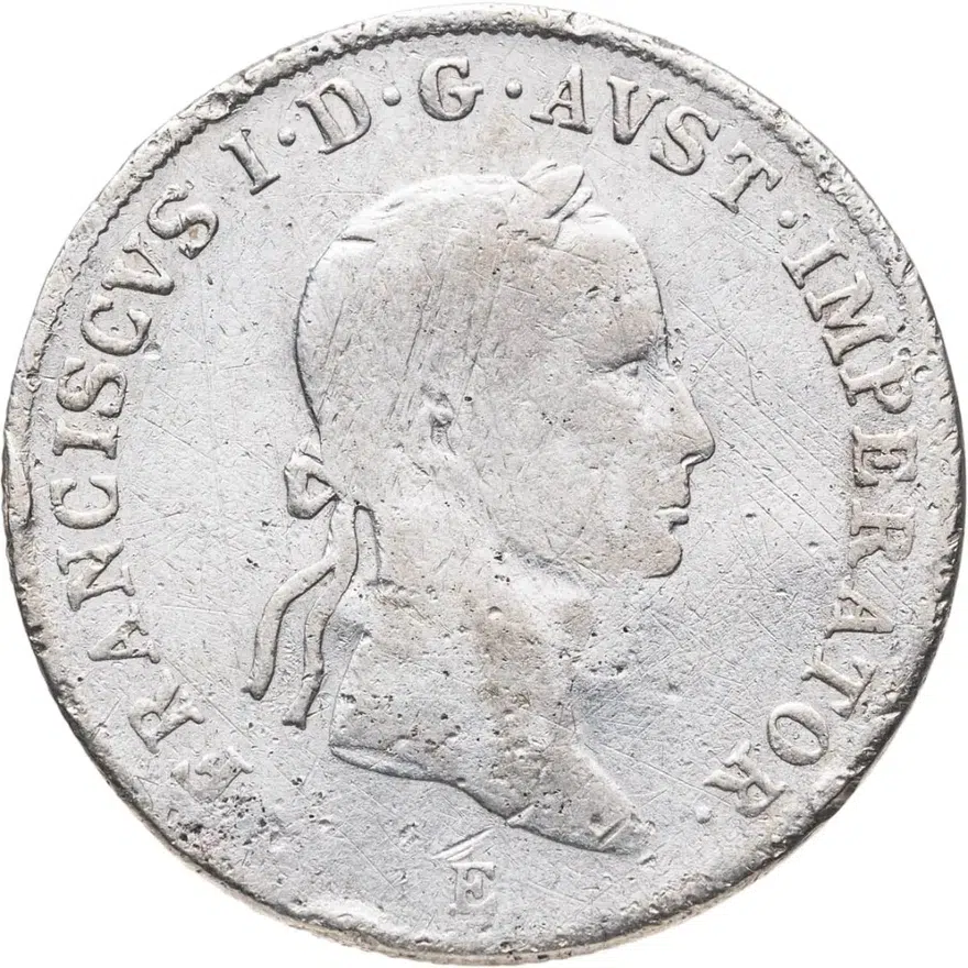 Австрия 20 крейцеров (kreuzer) 1835 E Франц I знак монетного двора "E" - Карлсбург