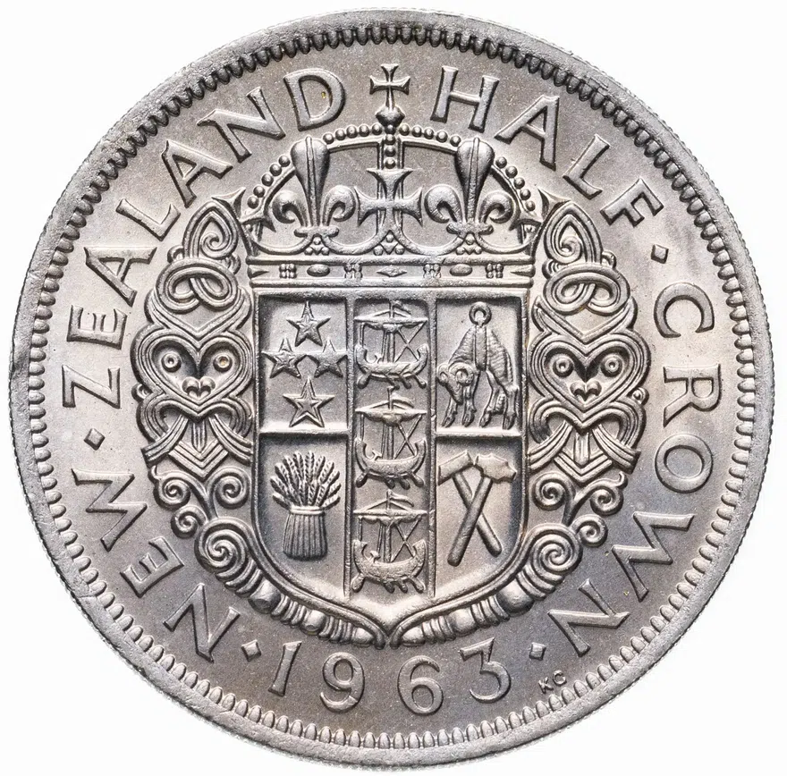Новая Зеландия 1/2 кроны (crown) 1963
