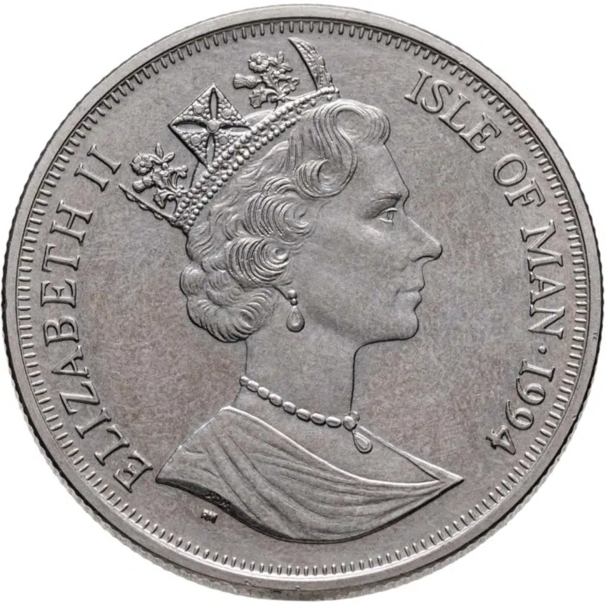 Остров Мэн 1 крона (crown) 1994  Заповедник планета Земля - Тюлени, реверс