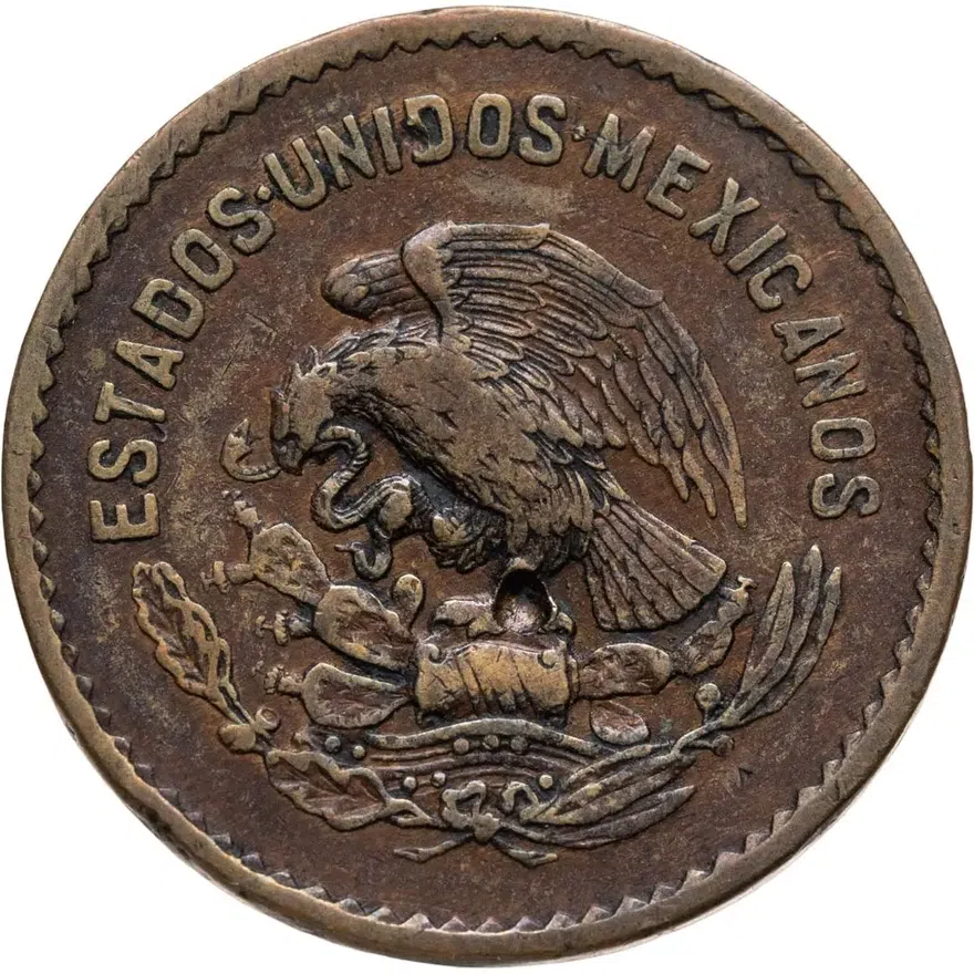 Мексика 5 сентаво (centavos) 1951, реверс