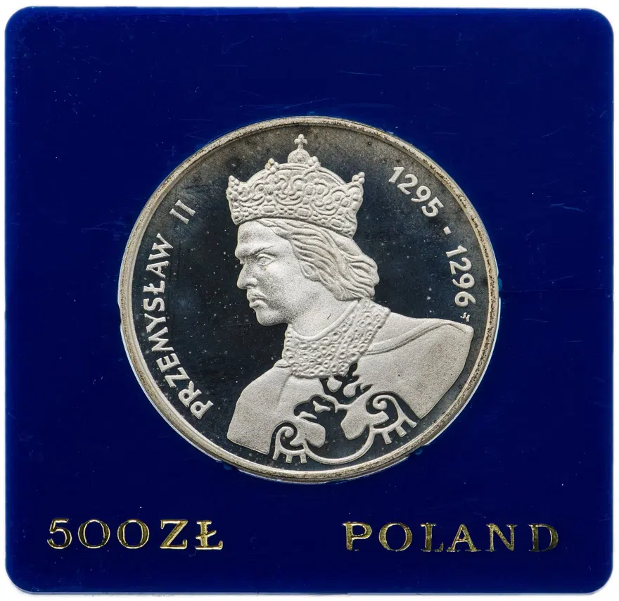 Польша 500 злотых (zlotych) 1985 года "Польские правители - Король Пшемыслав II", реверс