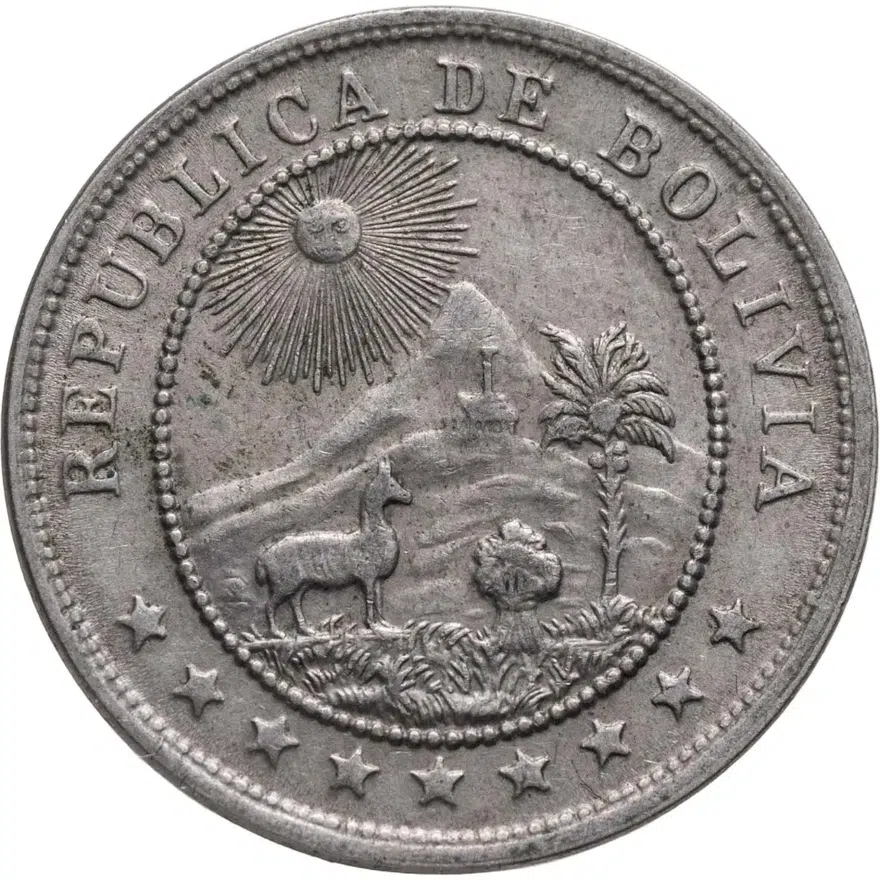 Боливия 10 сентаво (centavos) 1936, реверс