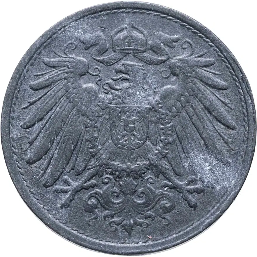 Германия 10 пфеннигов (pfennig) 1918   Цинк /не магнетик/, реверс