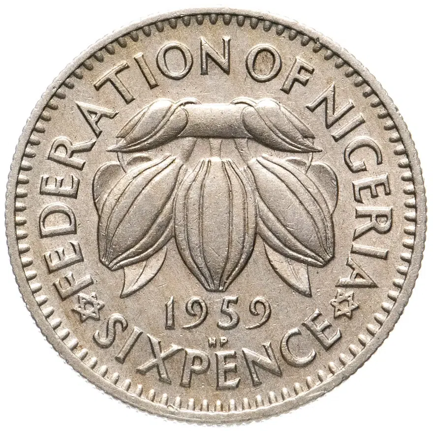 Нигерия 6 пенсов (pence) 1959