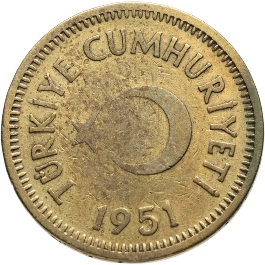 Турция 10 курушей (kurus) 1951