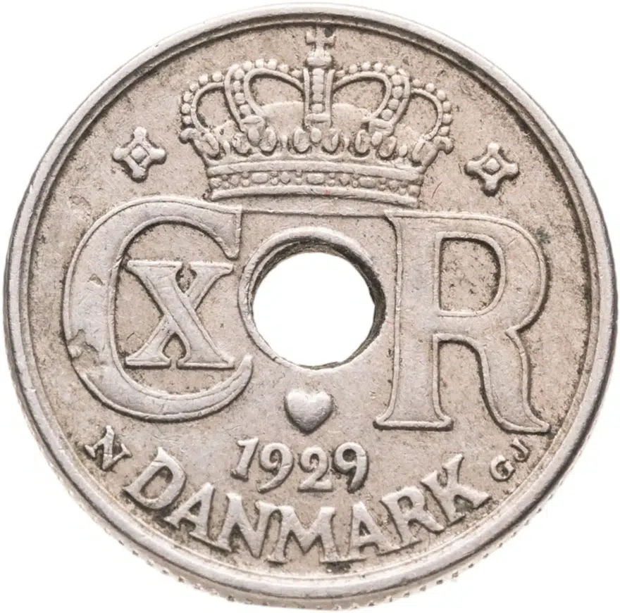 Дания 10 эре (ore) 1929, аверс