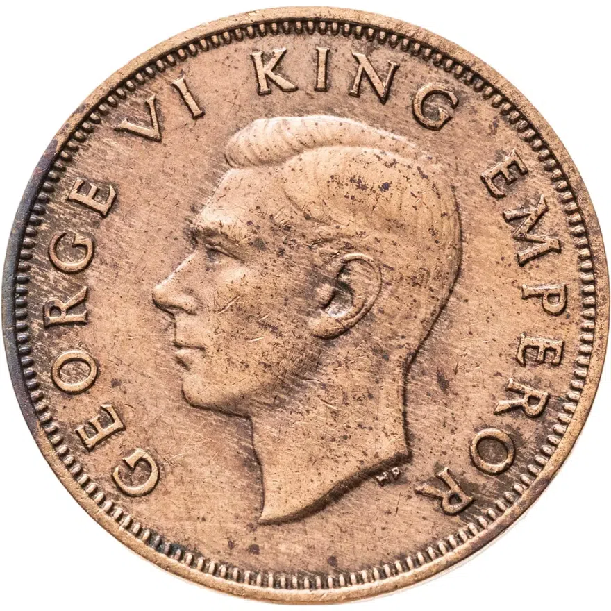 Новая Зеландия 1/2 пенни (penny) 1946, реверс