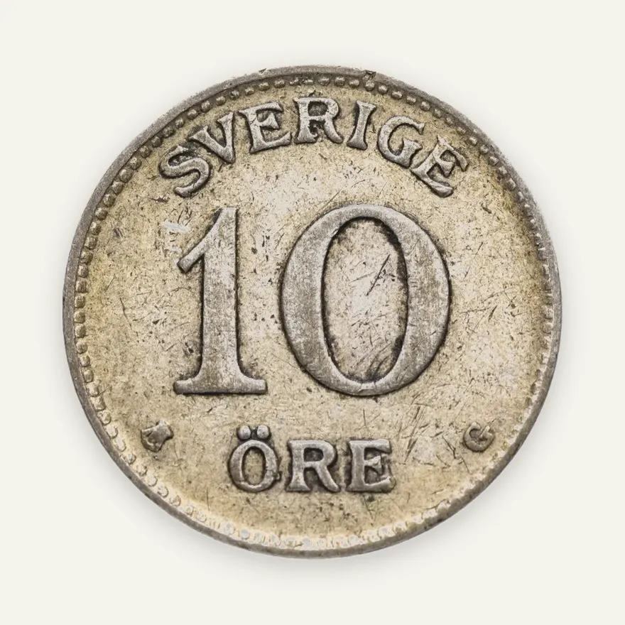 Швеция 10 эре (ore) 1941 Три короны на аверсе, реверс
