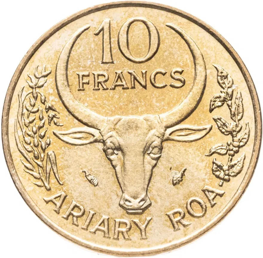 Мадагаскар 10 франков (francs) 1988