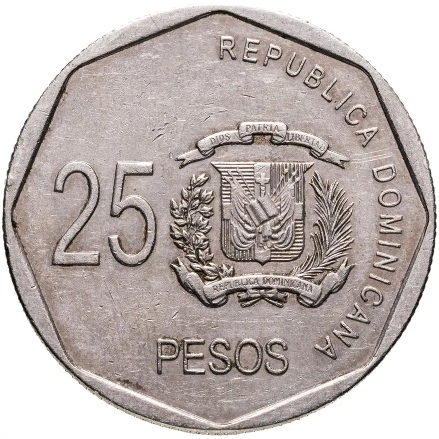 Доминикана 25 песо (pesos) 2010