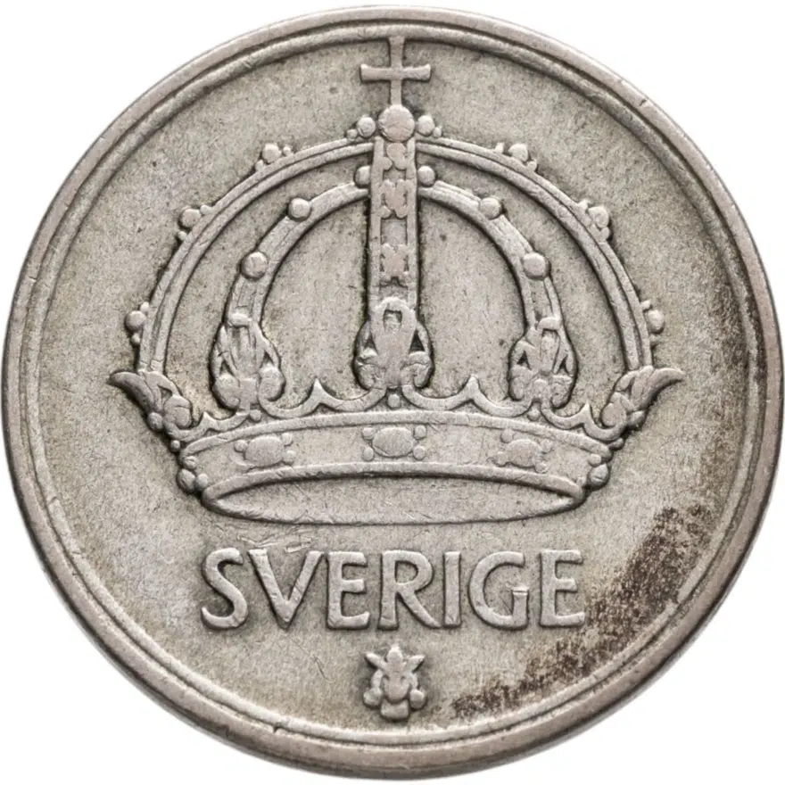 Швеция 50 эре (ore) 1945, аверс