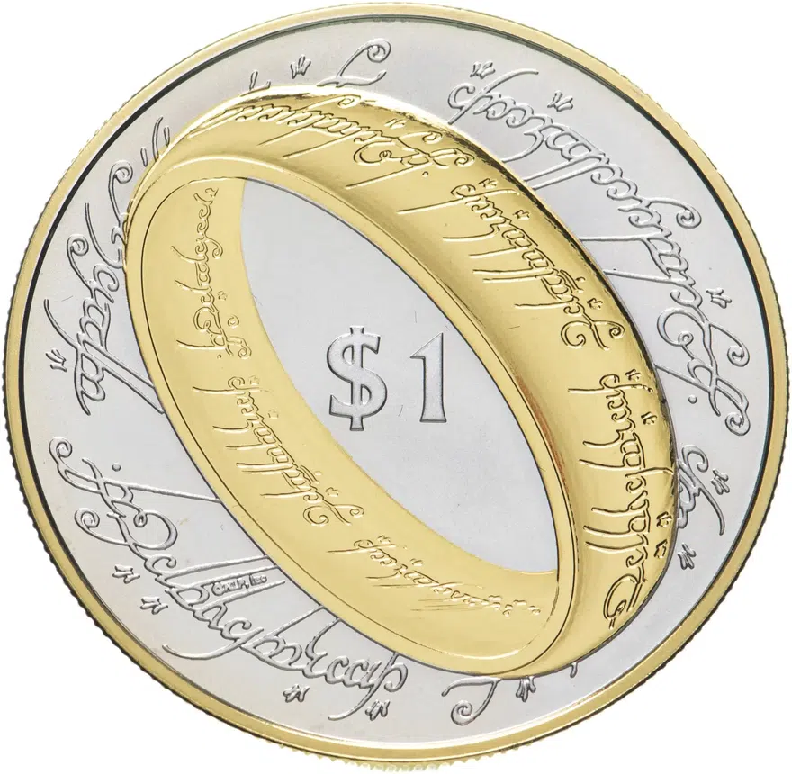Новая Зеландия 1 доллар (dollar) 2003  Властелин Колец - Кольцо всевластия
