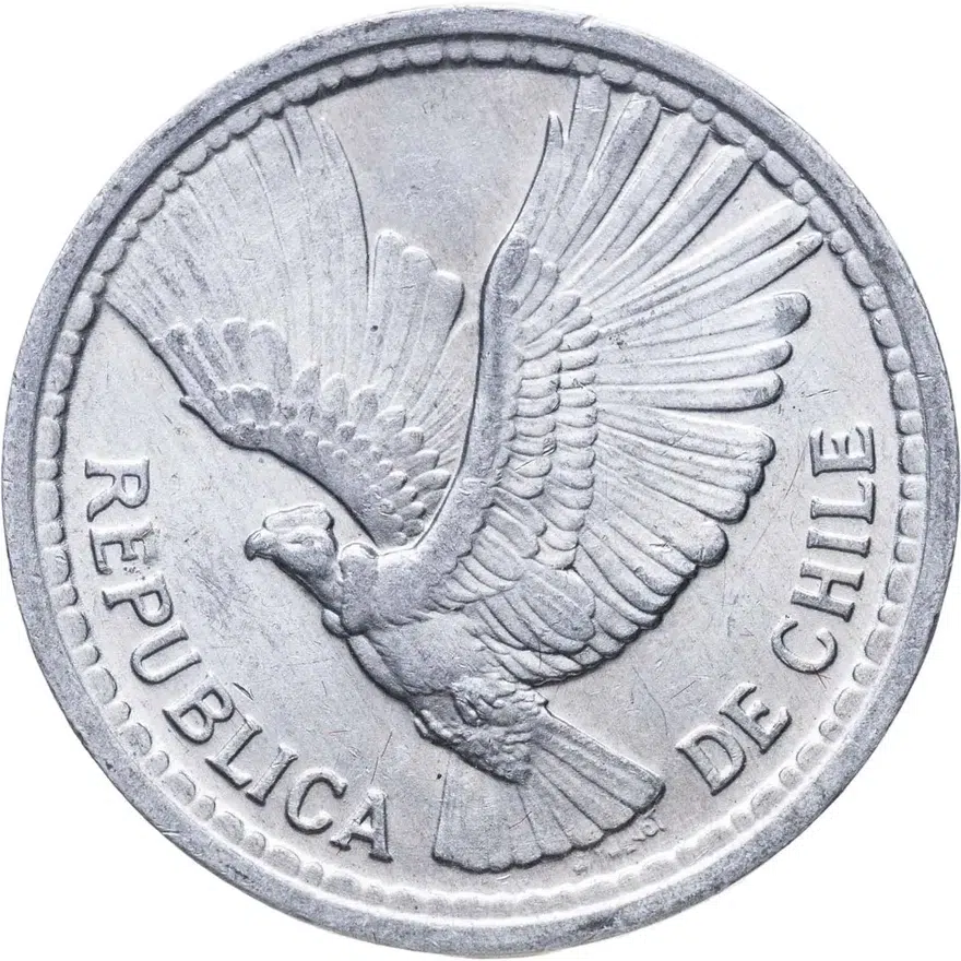Чили 5 песо (pesos) 1956, реверс