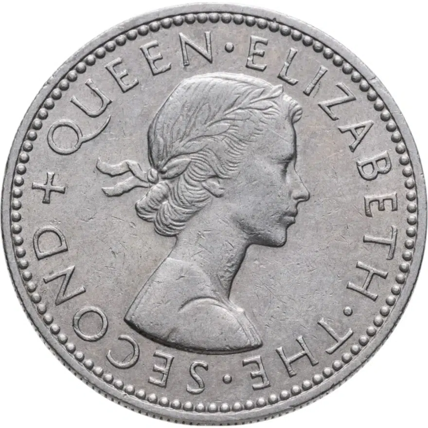 Новая Зеландия 1 шиллинг (shilling) 1960, реверс