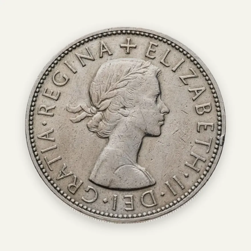 Великобритания 1/2 кроны (crown) 1962, реверс