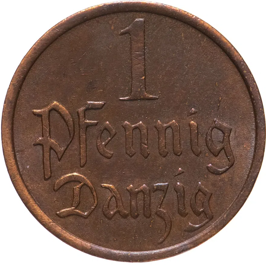 Данциг 1 пфенниг (pfennig) 1937