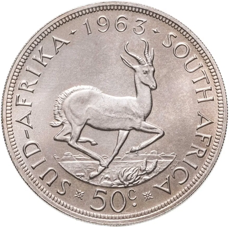 ЮАР 50 центов (cents) 1963, реверс