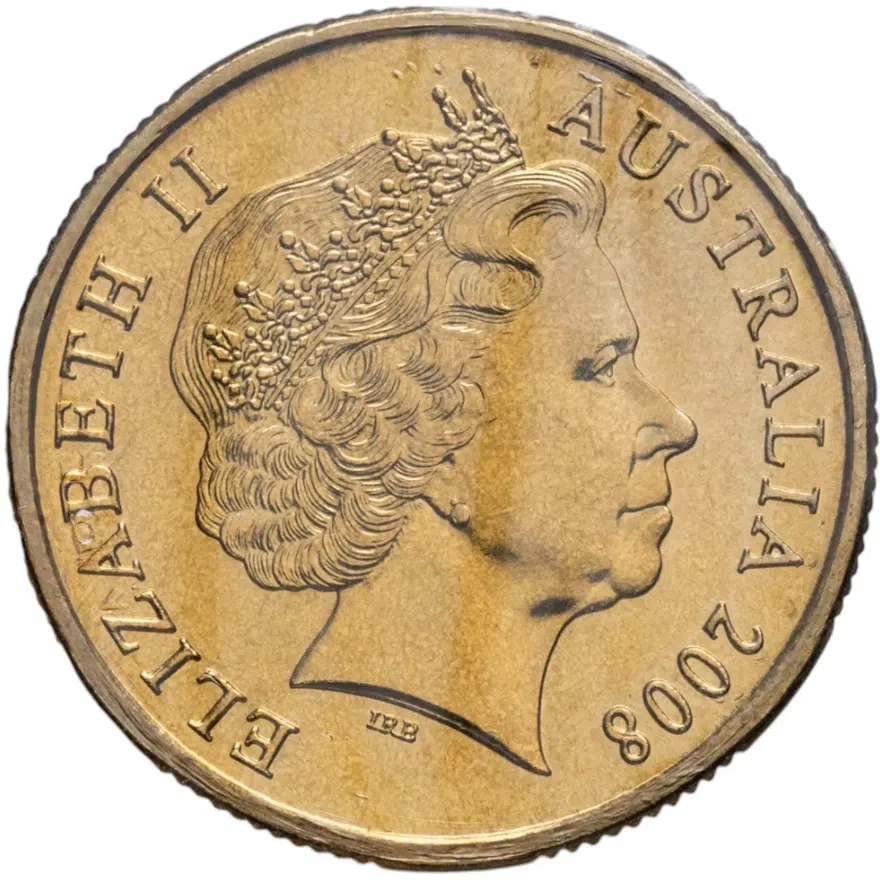Австралия 1 доллар (dollar) 2008 S 100 лет первому гербу знак монетного двора: "S" - Сидней, реверс