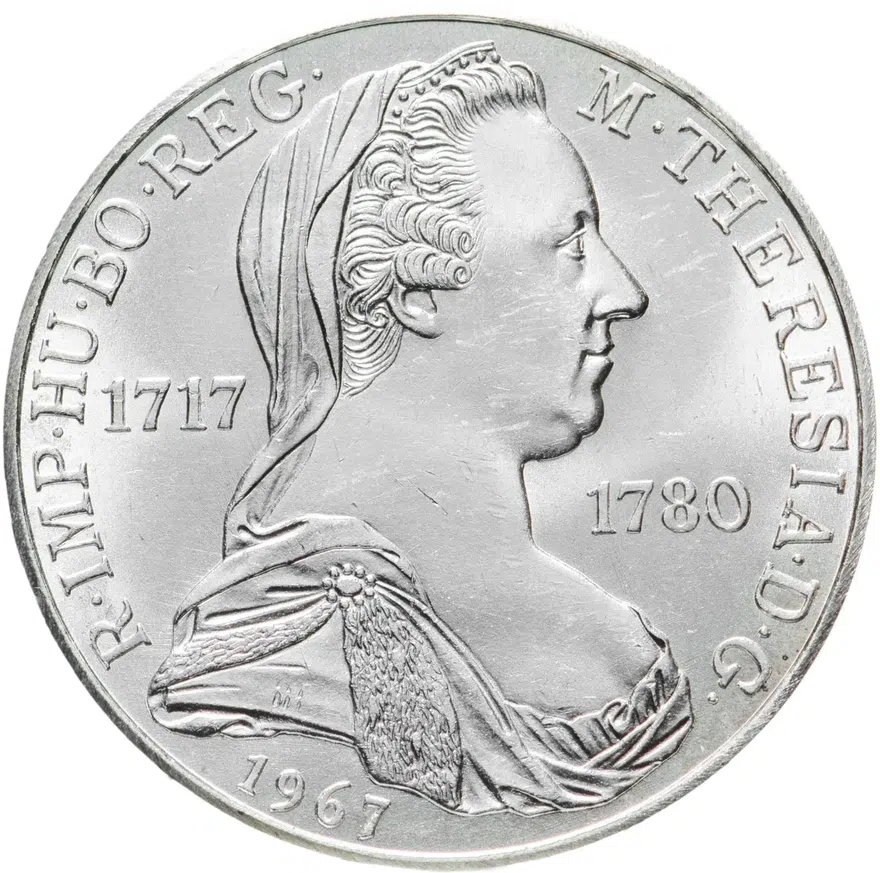 Австрия 25 шиллингов (shilling) 1967  250 лет со дня рождения Марии Терезии