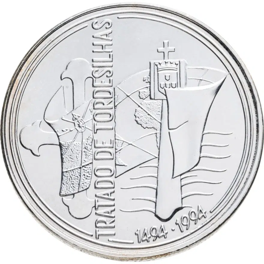 Португалия 1000 эскудо (escudos) 1994 "500 лет Тордесильясскому договору", реверс
