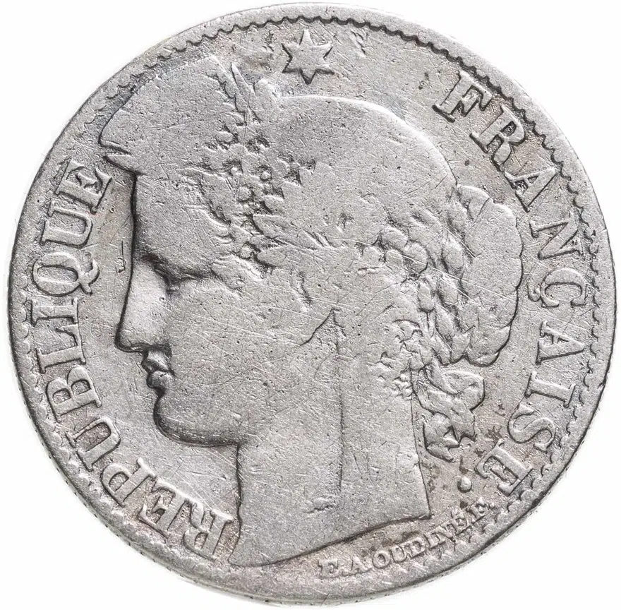 Франция 50 сантимов (centimes) 1895, реверс