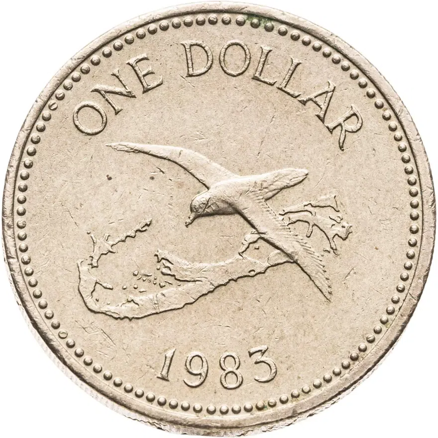 Бермуды 1 доллар (dollar) 1983  Бермудский тайфунник