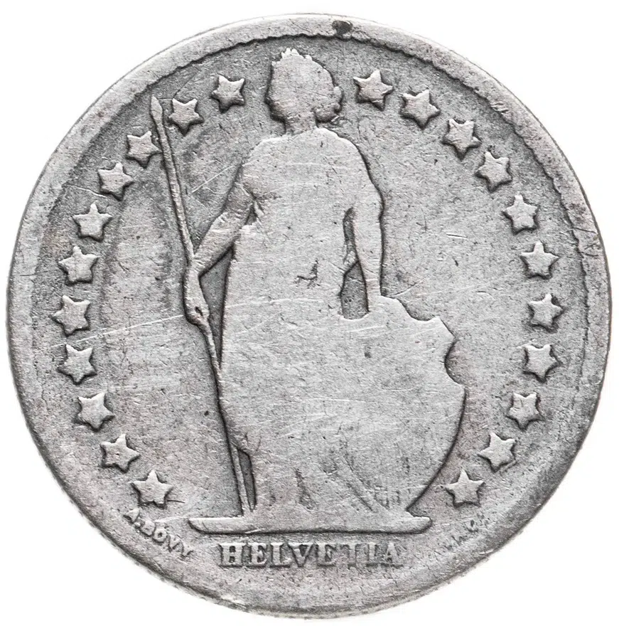 Швейцария 1/2 франка (franc) 1894