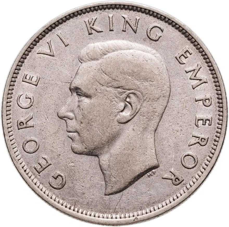 Новая Зеландия 1/2 кроны (crown) 1943, реверс