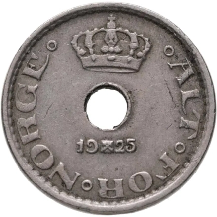 Норвегия 10 эре (ore) 1925, реверс