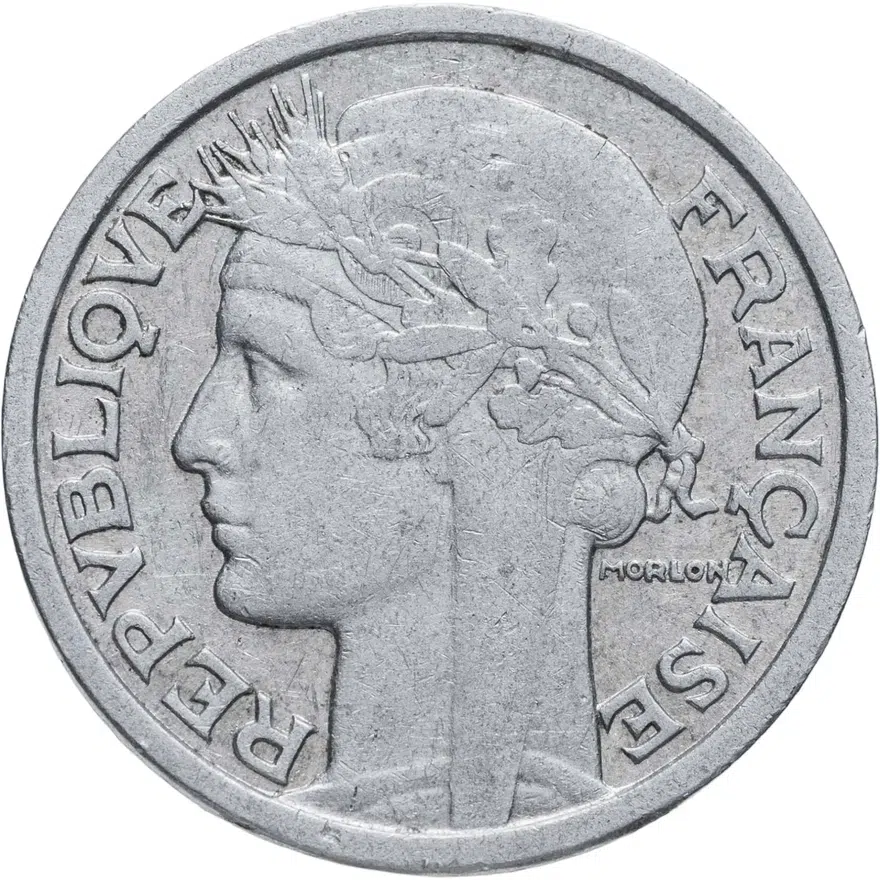 Франция 2 франка (francs) 1949   Без отметки монетного двора, реверс