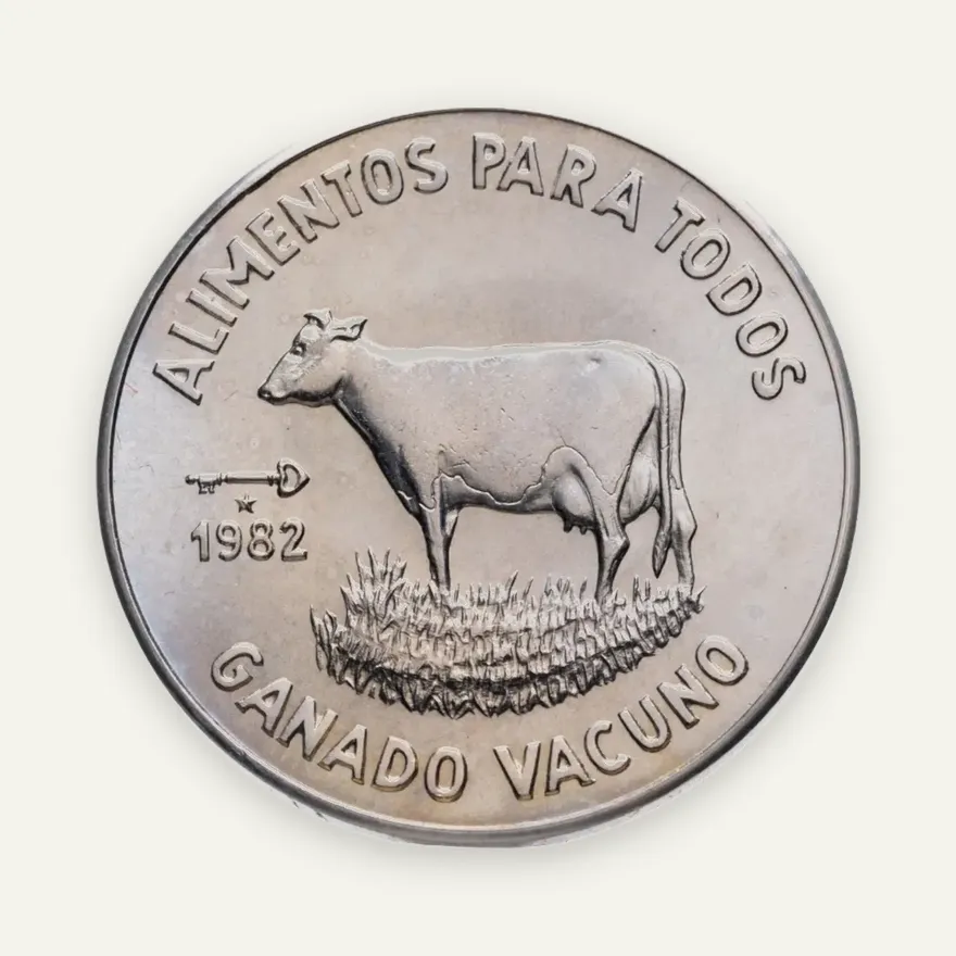 Куба 1 песо (peso) 1982 "ФАО", аверс