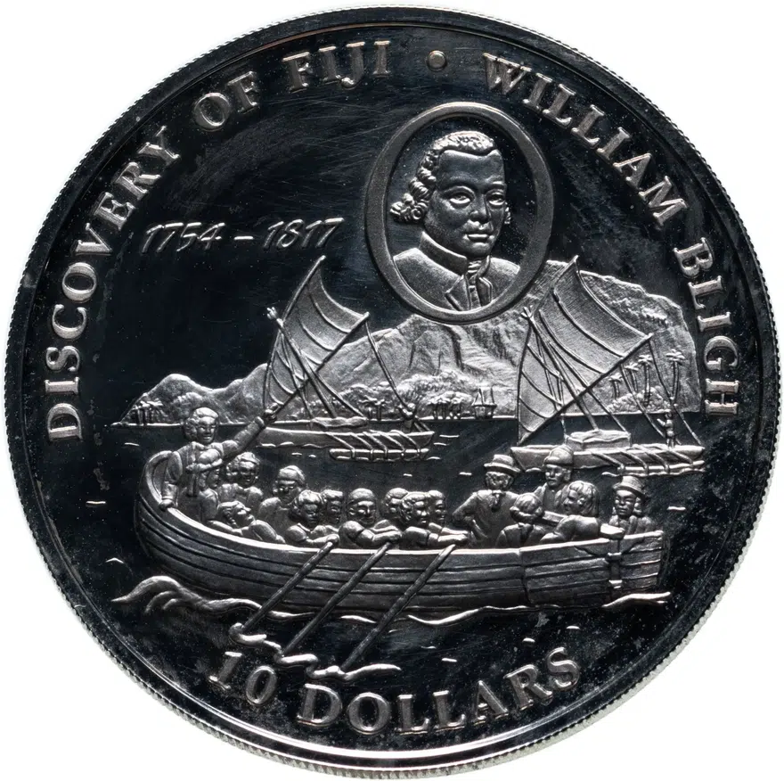 Фиджи 10 долларов (dollars) 1993 "350 лет открытию Фиджи"