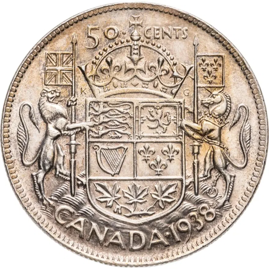 Канада 50 центов (cents) 1938