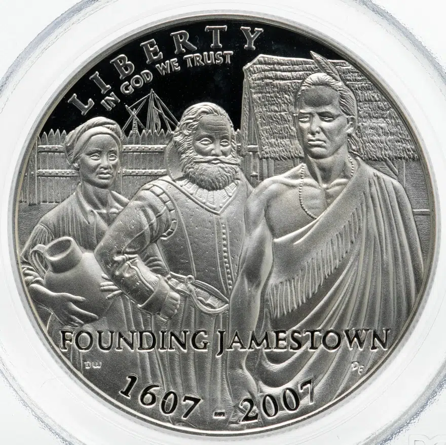 США 1 доллар (dollar) 2007 P 400th Anniversary Jamestown (400 лет со дня основания Джеймстауна)