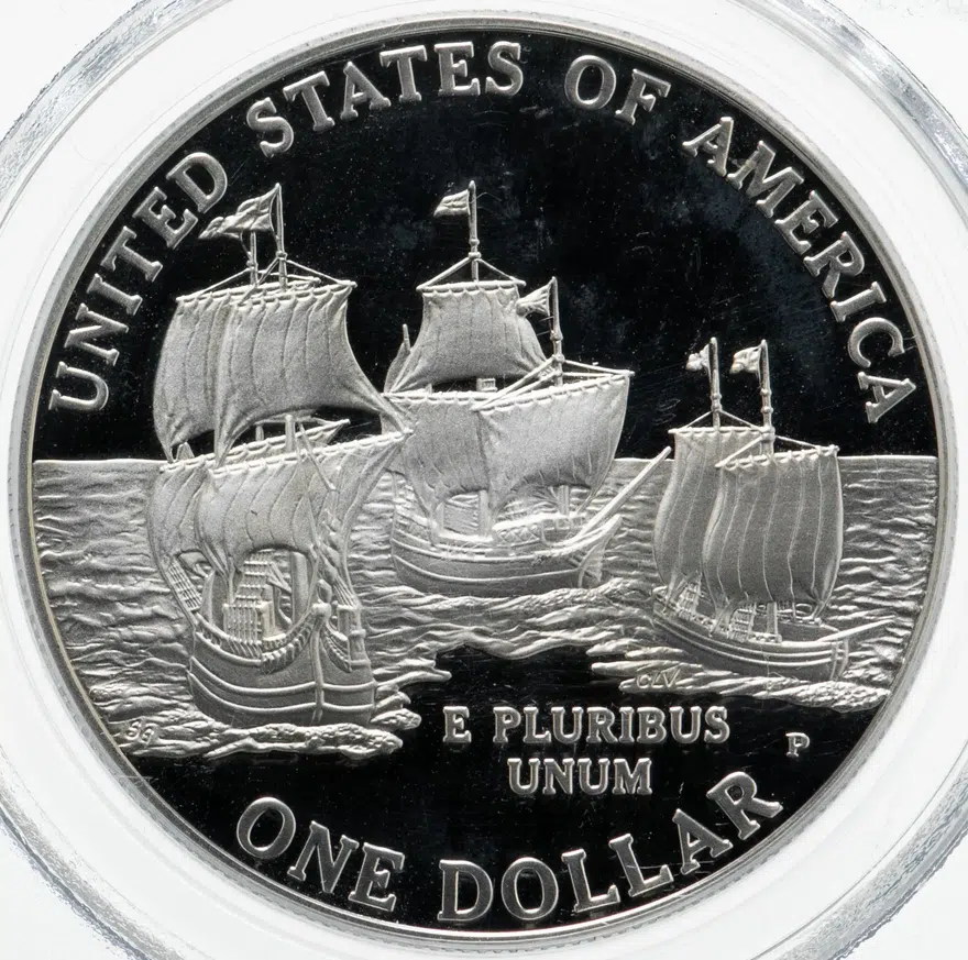 США 1 доллар (dollar) 2007 P 400th Anniversary Jamestown (400 лет со дня основания Джеймстауна), реверс