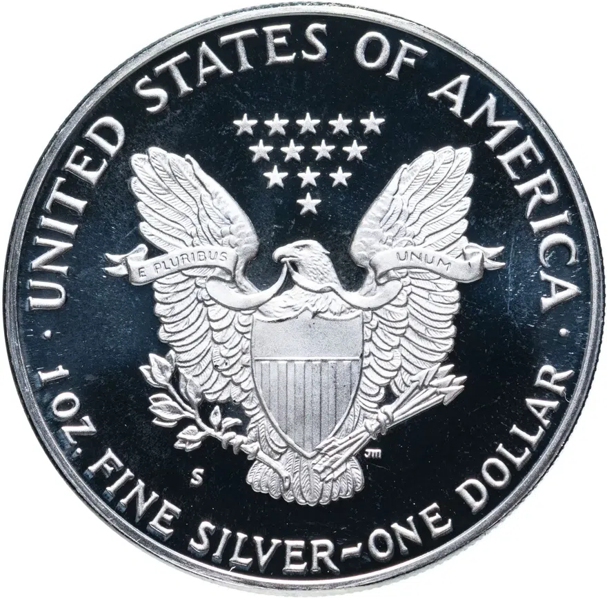США 1 доллар (dollar) 1986 S Американский серебряный орёл знак монетного двора: "S" - Сан-Франциско, реверс