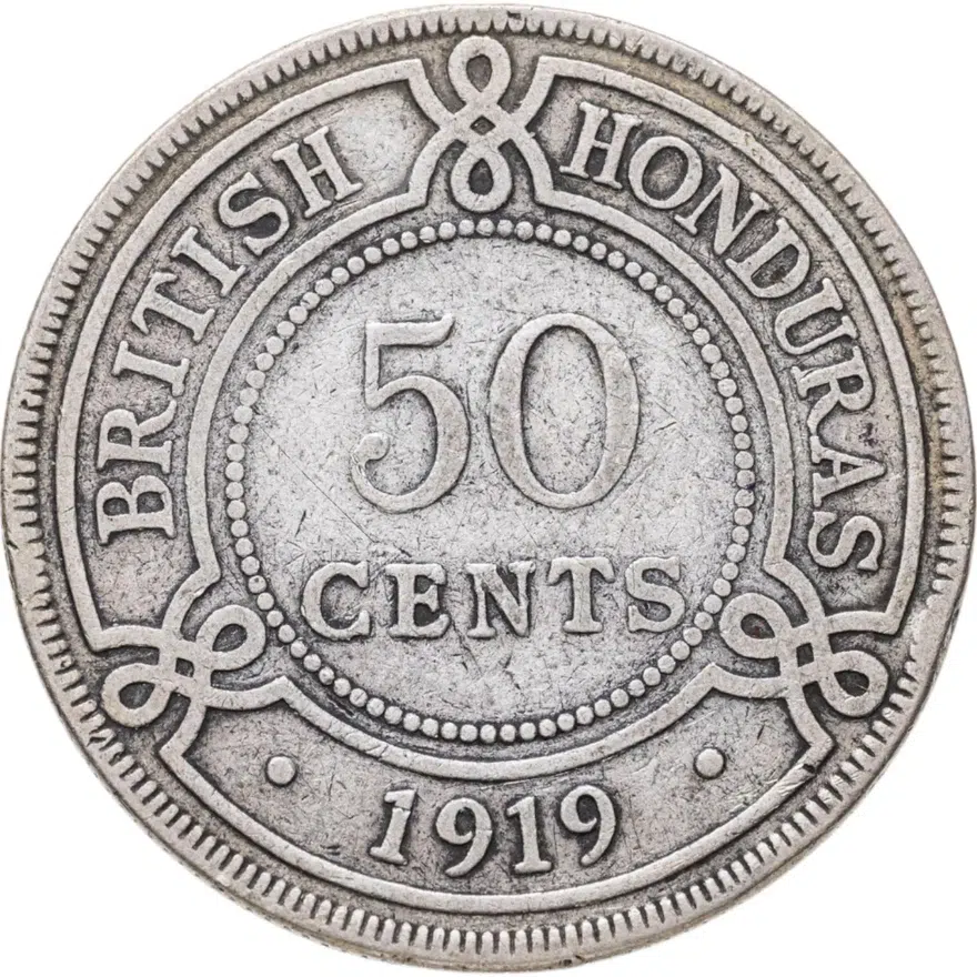 Британский Гондурас 50 центов (cents) 1919