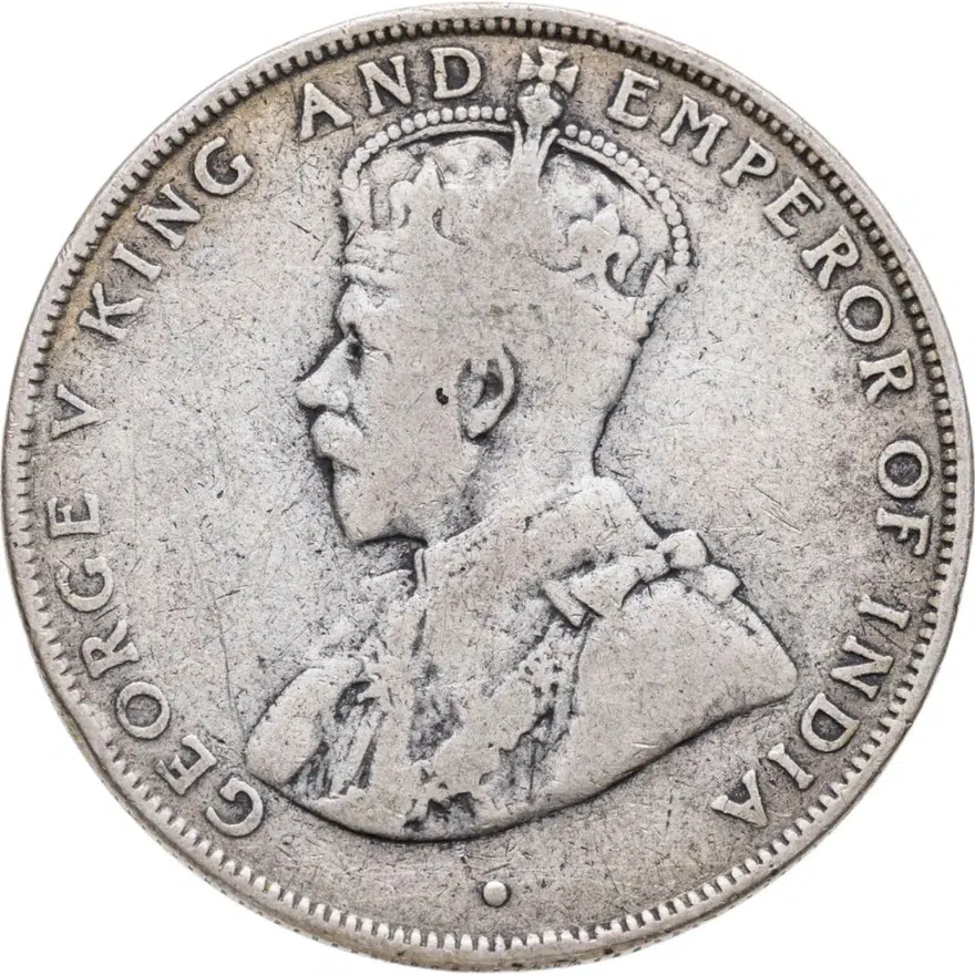 Британский Гондурас 50 центов (cents) 1919, реверс
