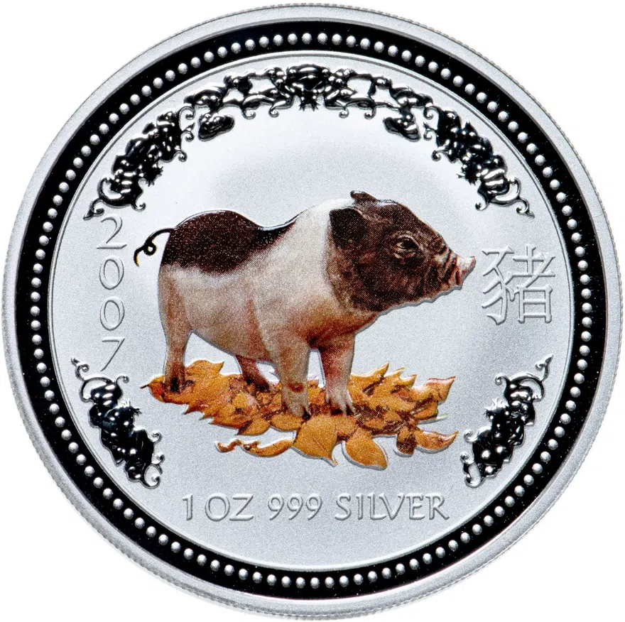 Австралия 1 доллар (dollar) 2007 "Китайский календарь - Год свиньи" позолота