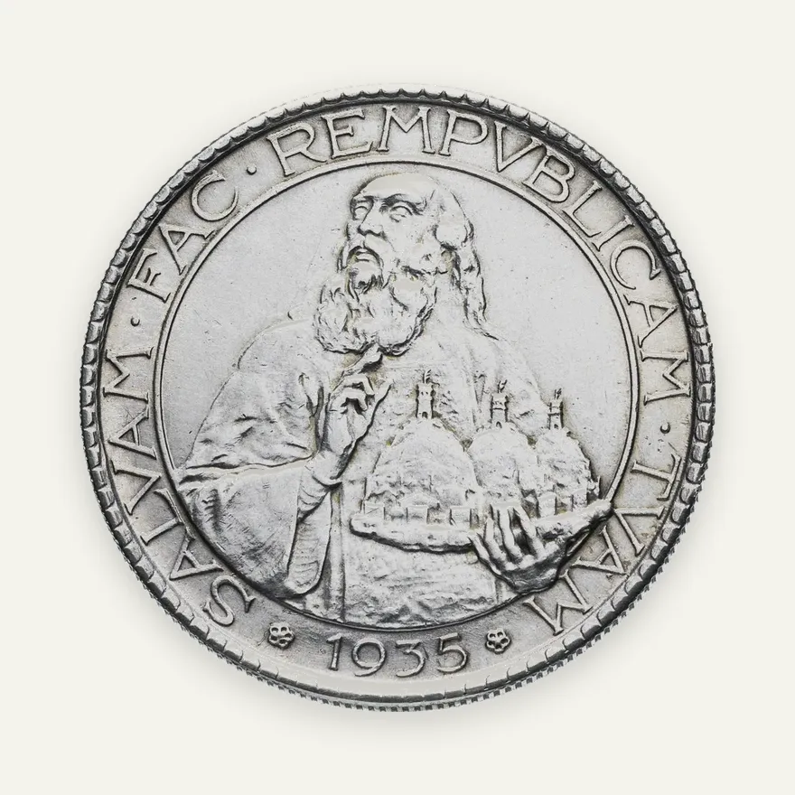 Сан-Марино 20 лир (lire) 1935, реверс