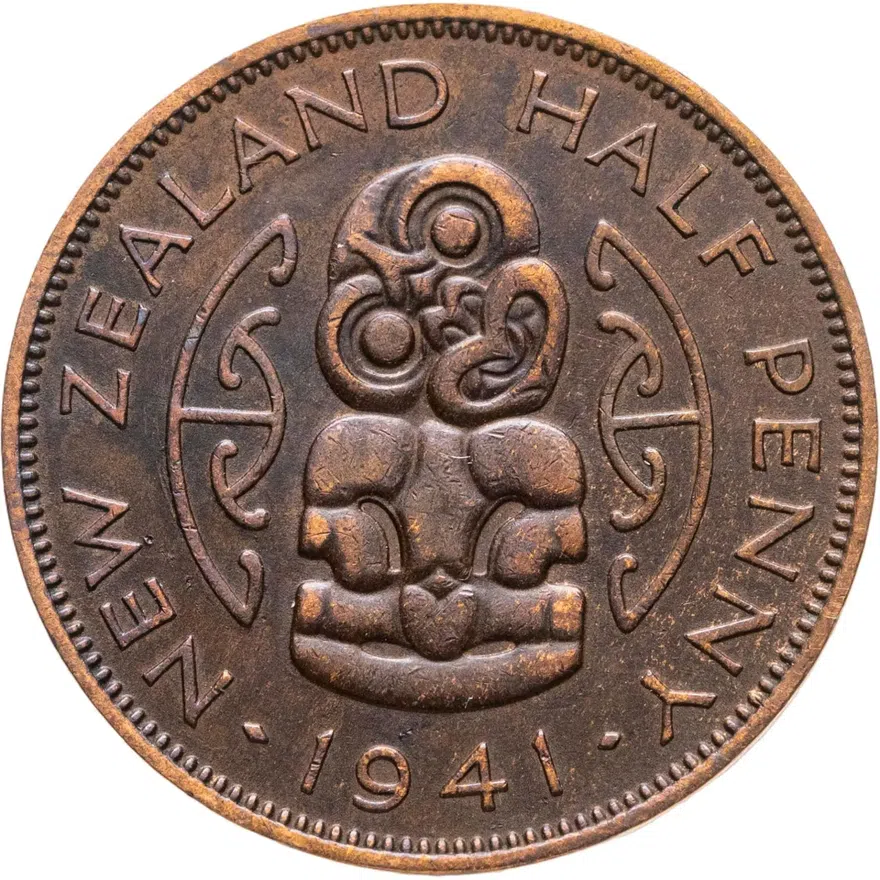 Новая Зеландия 1/2 пенни (penny) 1941