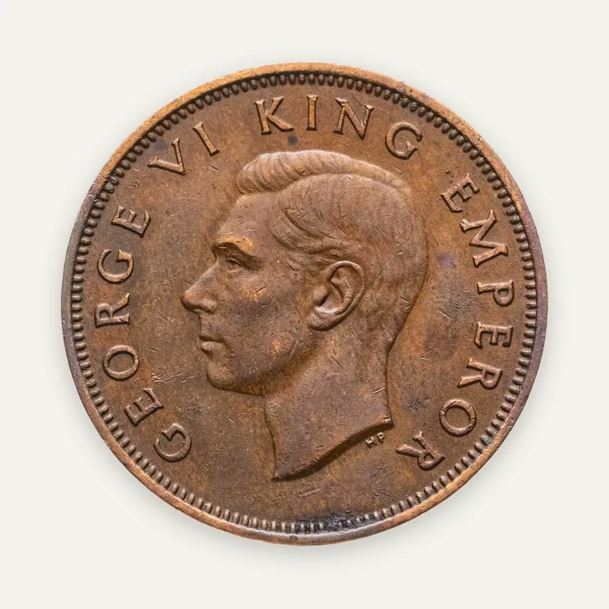 Новая Зеландия 1/2 пенни (penny) 1941, реверс