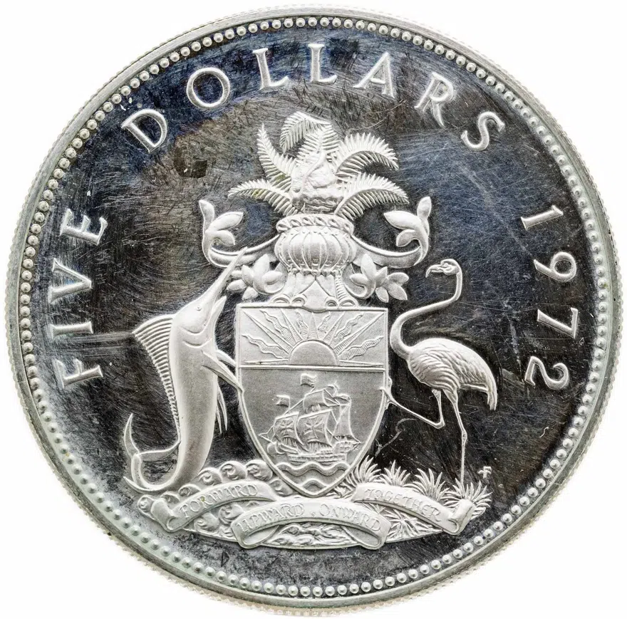 Багамы 5 долларов (dollars) 1972
