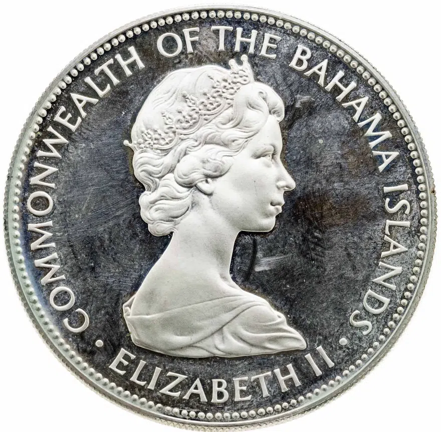 Багамы 5 долларов (dollars) 1972, реверс