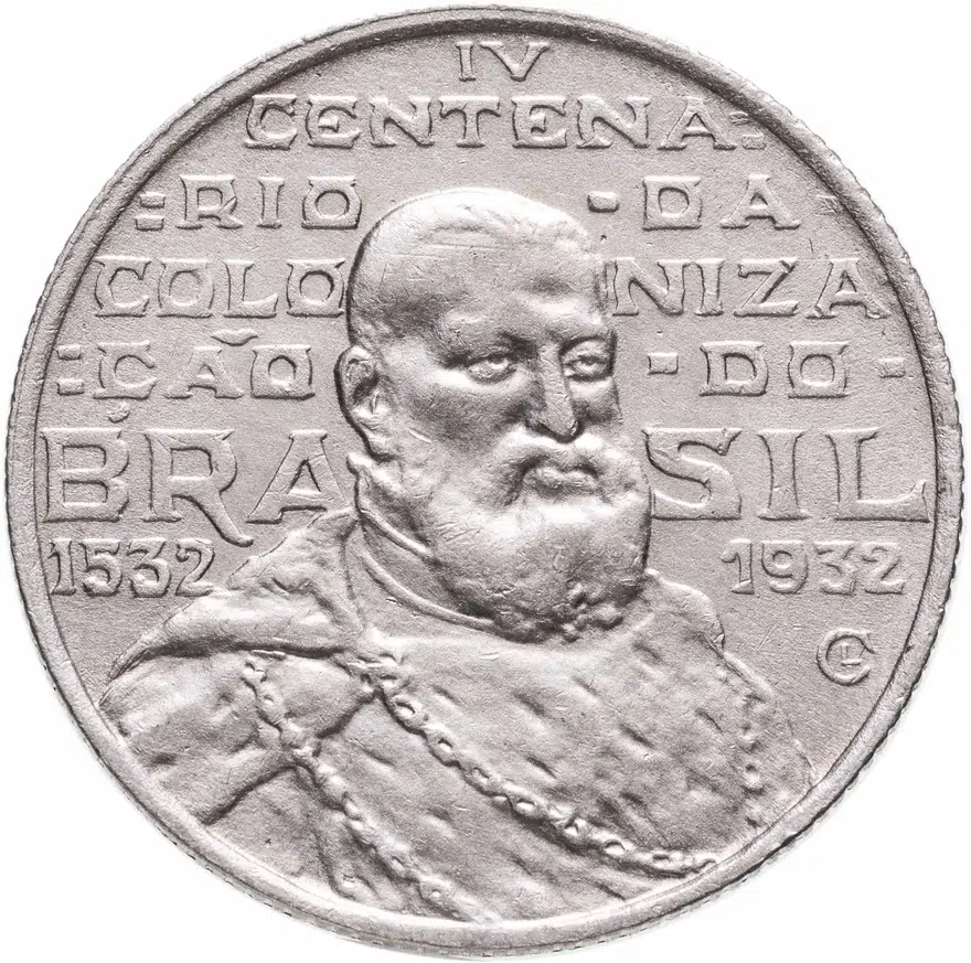 Бразилия 2000 рейс (reis) 1932 "400 лет колонизации Бразилии"
