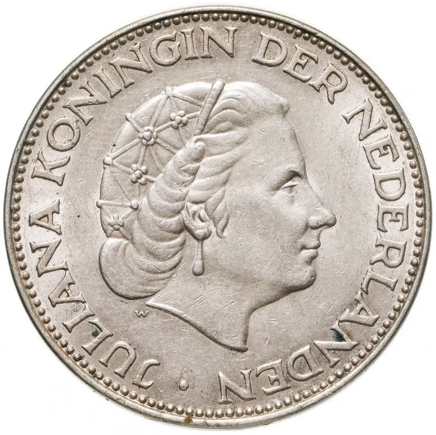 Нидерланды 2 1/2 гульдена (gulden) 1964