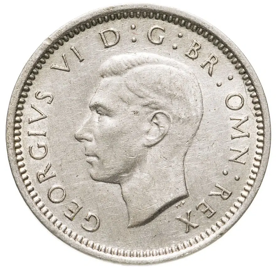 Великобритания 3 пенса (pence) 1941, аверс